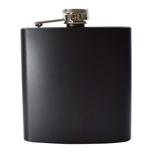 6oz Matt Black Hip Flask