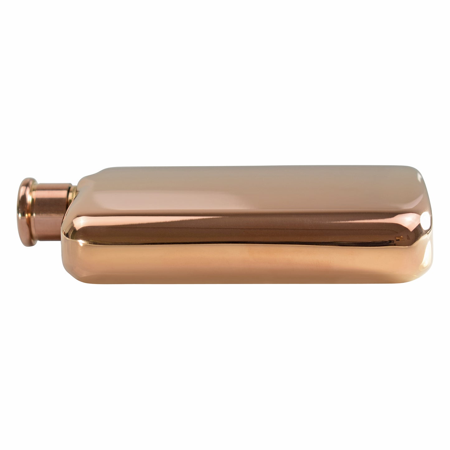 Cushion Rose Gold Hip Flask - Stainless Steel - 5.42 oz