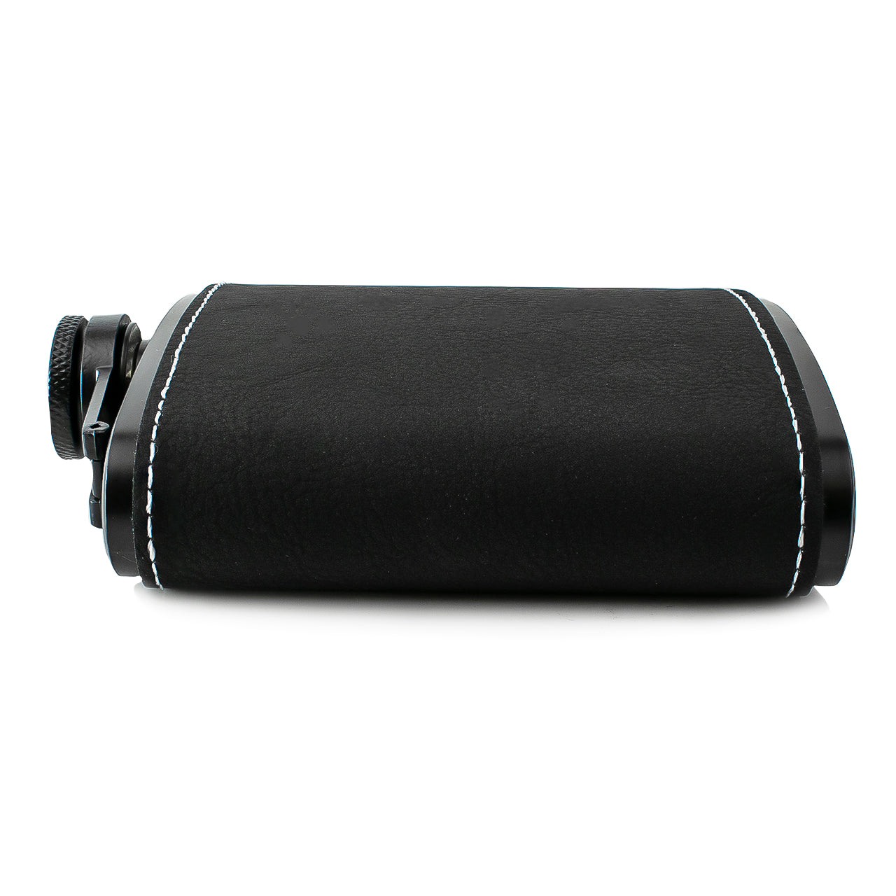 Hip Flask - Black PU Leather - Black - 5.42 oz