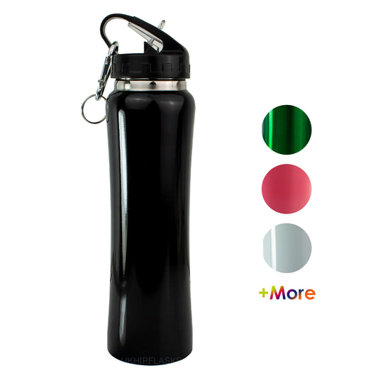 Shiny Black Wholesale Sports Bottle