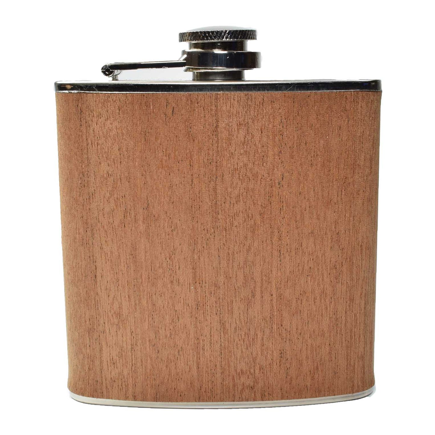 6oz Wood Hip Flask - Dark
