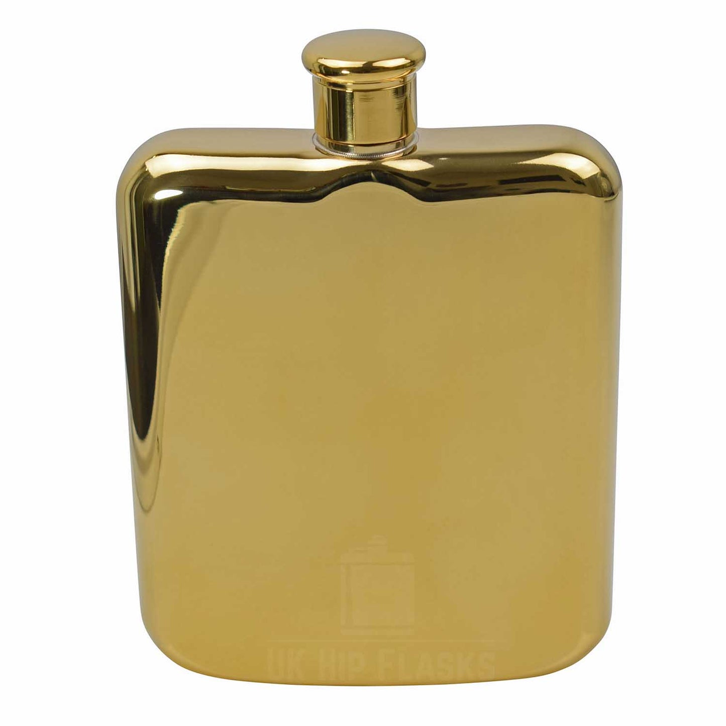 6oz Shiny Hip Flask - Gold