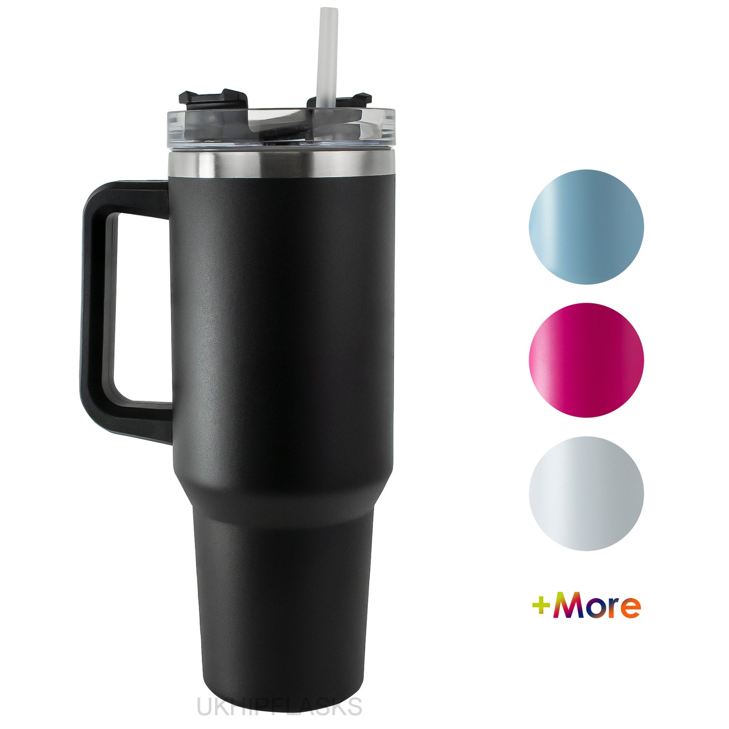 Tumbler with Straw Lid - Stainless Steel - 40 oz
