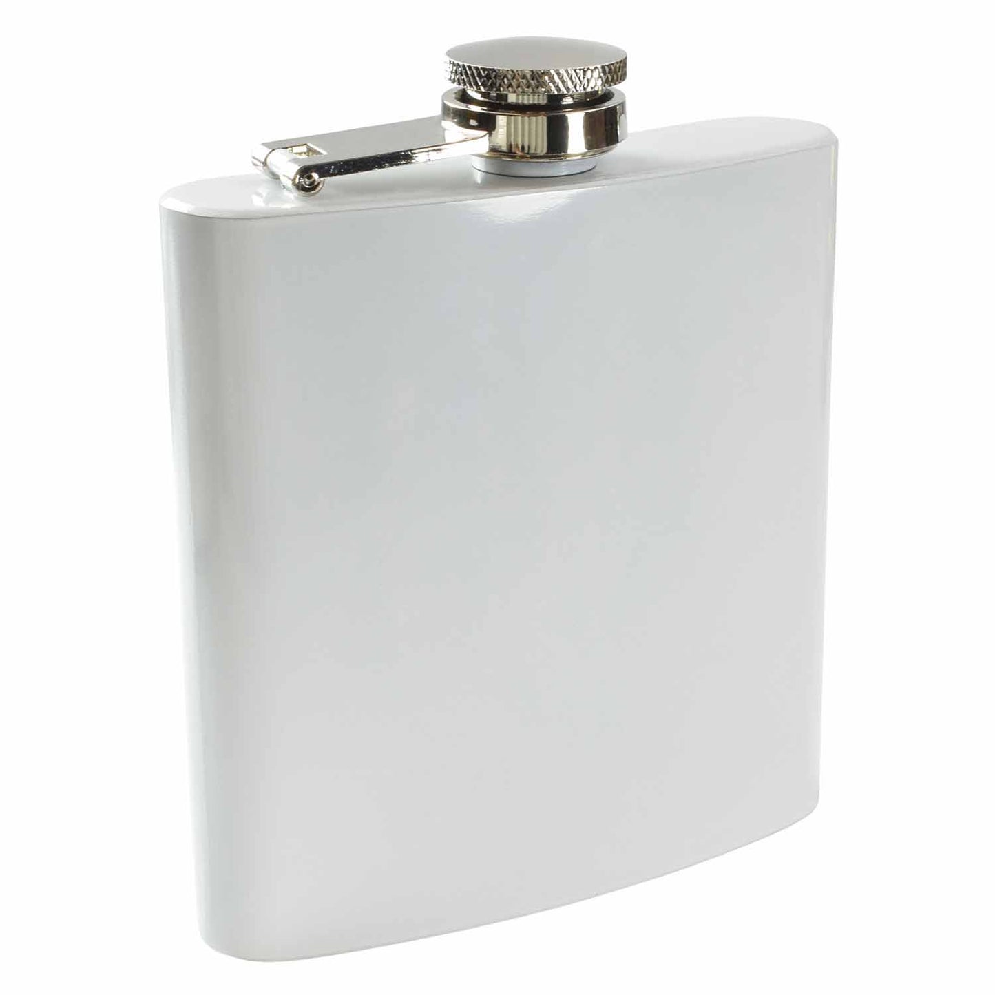 Hip Flask - Stainless Steel - White Gloss - 5.42 oz