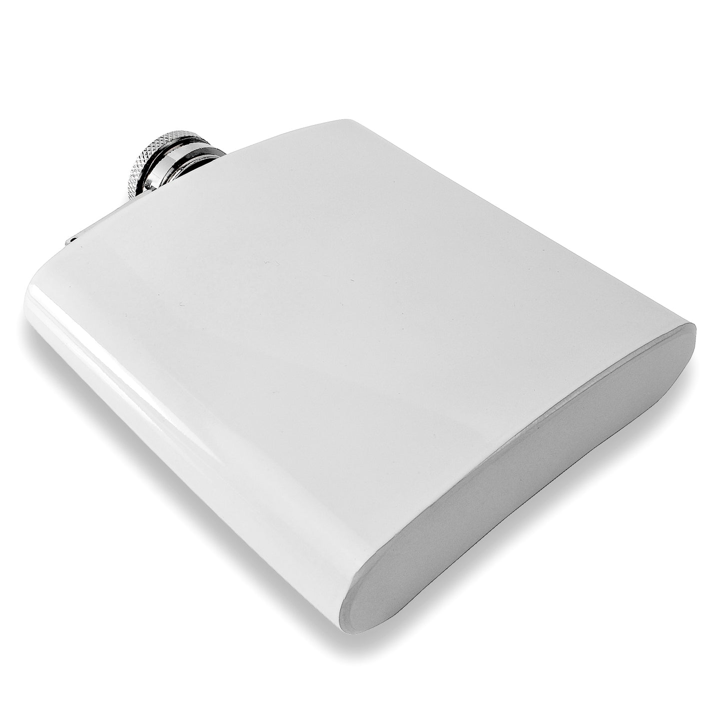 Hip Flask - Stainless Steel - White Gloss - 5.42 oz