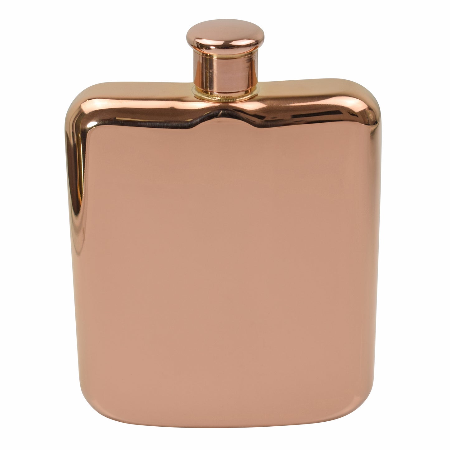 Cushion Rose Gold Hip Flask - Stainless Steel -  5.42 oz