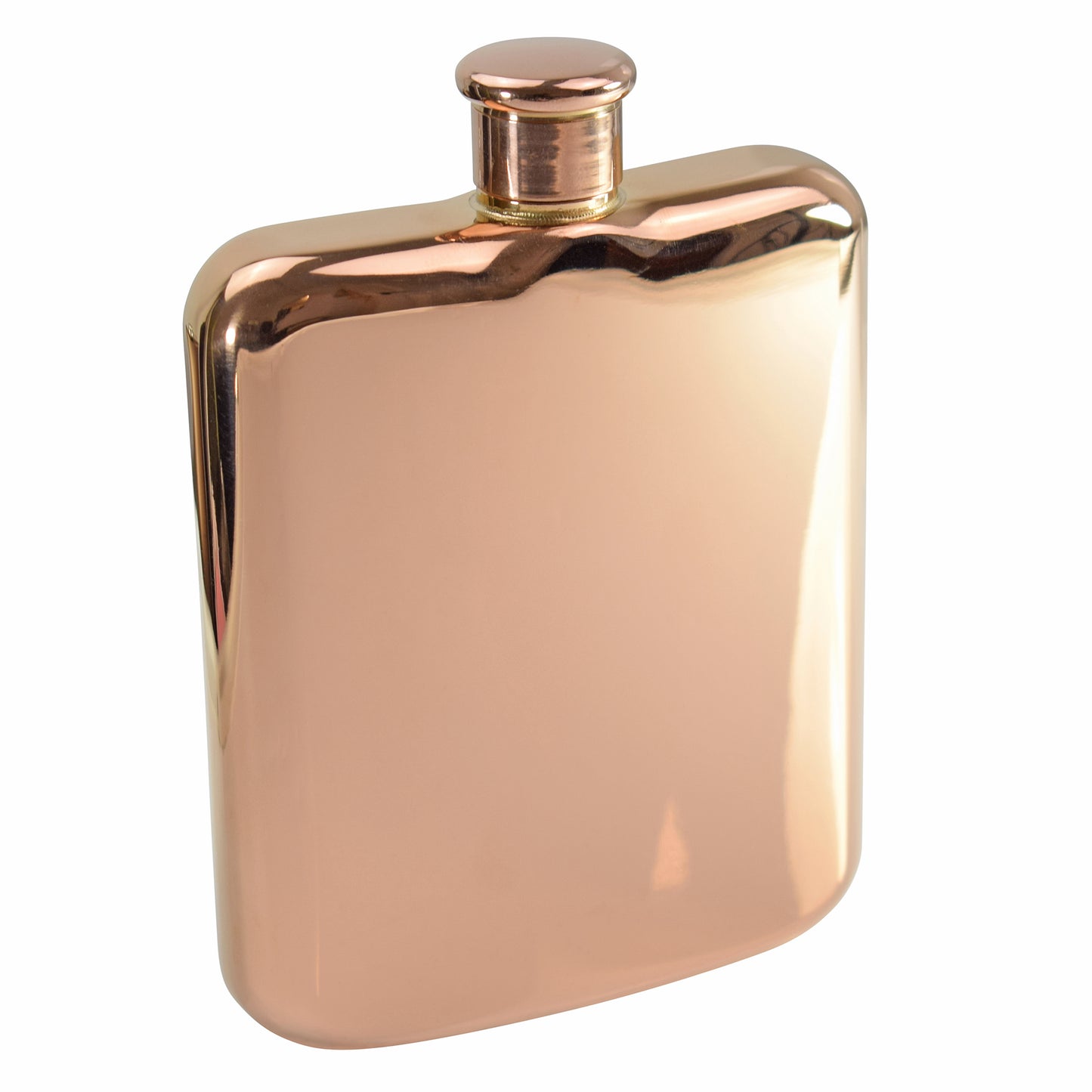 Cushion Rose Gold Hip Flask - Stainless Steel -  5.42 oz