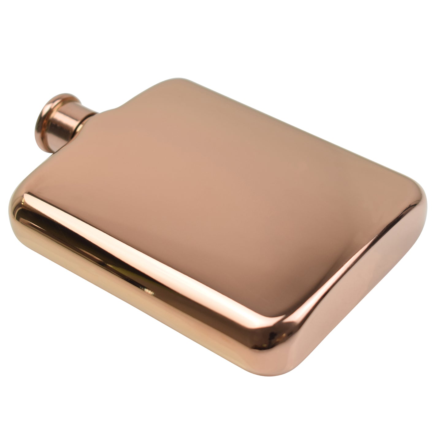 Cushion Rose Gold Hip Flask - Stainless Steel -  5.42 oz