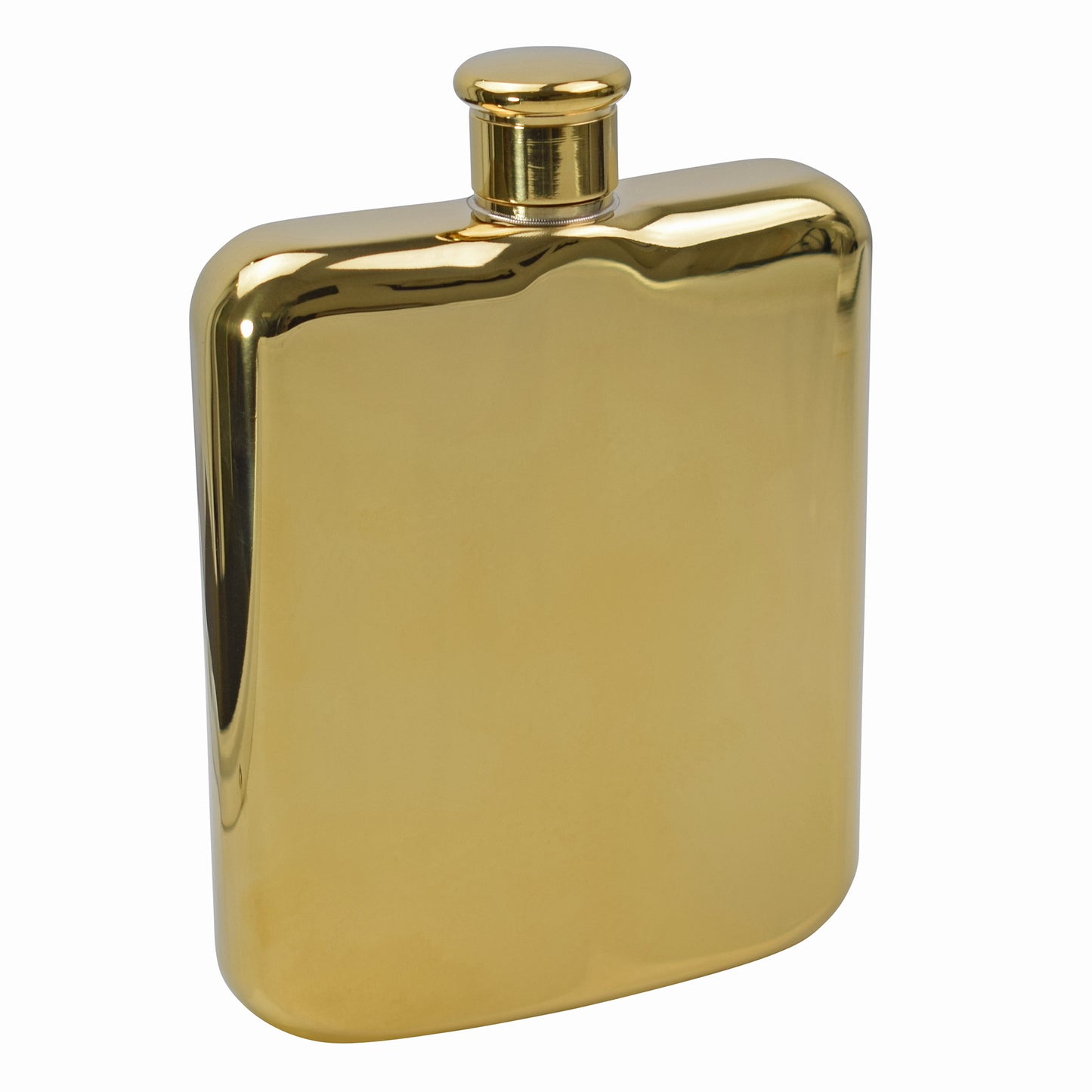 Cushion Gold Hip Flask - Stainless Steel -  5.42 oz