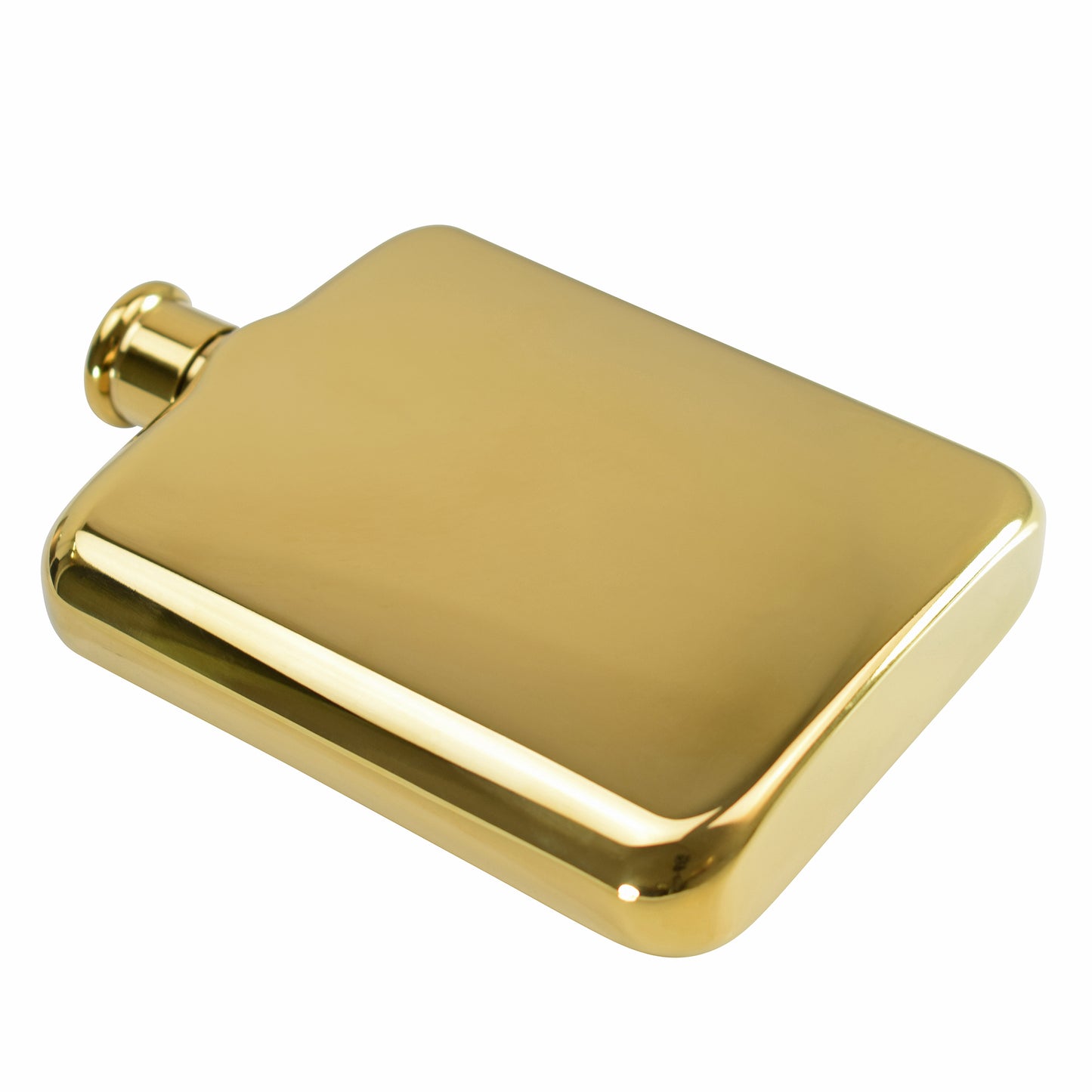 Cushion Gold Hip Flask - Stainless Steel -  5.42 oz
