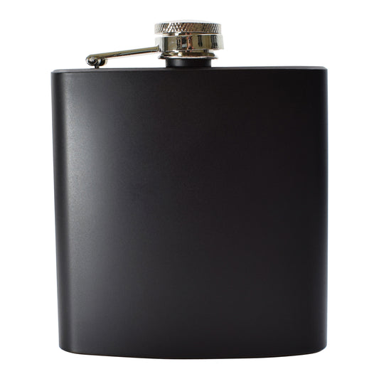 Hip Flask - Stainless Steel - Matt Black- 5.42 oz