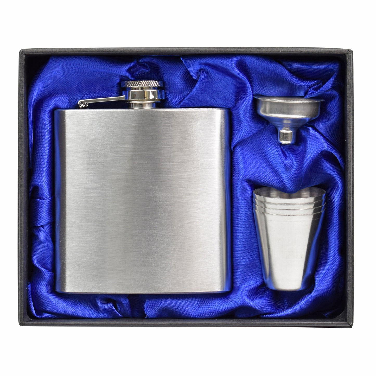 Steel Hip Flask Gift Set With Cups- 5.42 oz