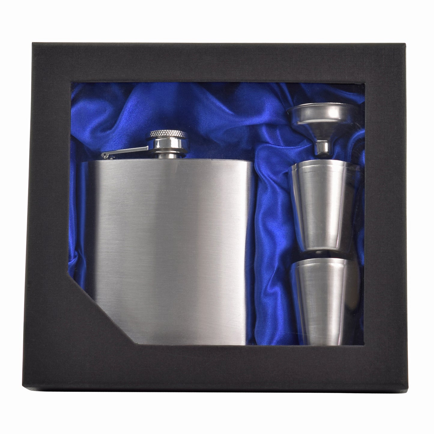 Steel Hip Flask Gift Set With Cups- 5.42 oz