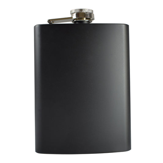 Hip Flask - Stainless Steel - Black - 7.67 oz