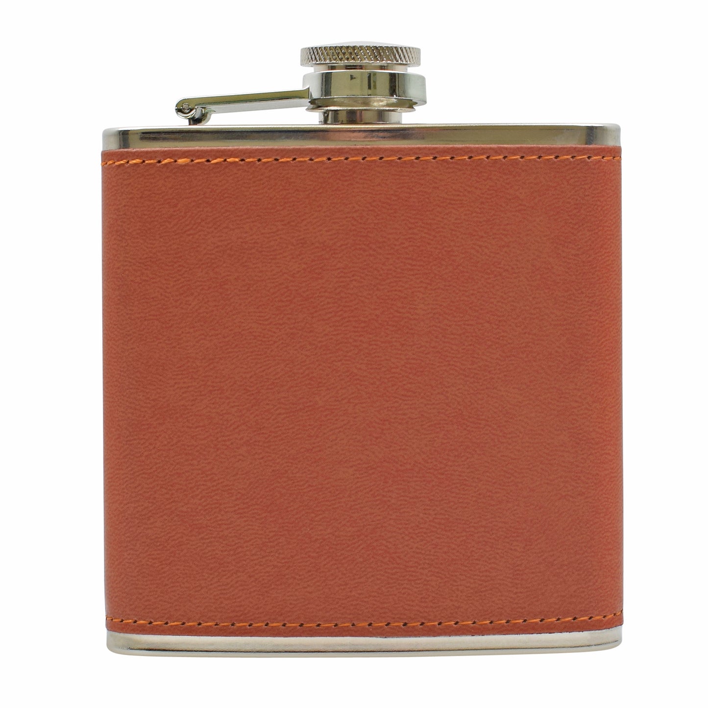 Hip Flask - PU Leather - Tan- 5.42 oz