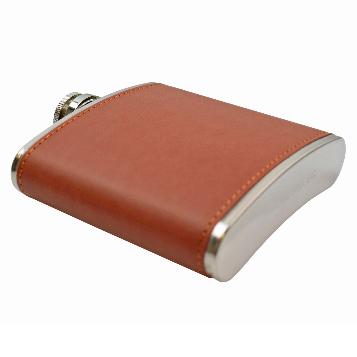 Hip Flask - PU Leather - Tan- 5.42 oz