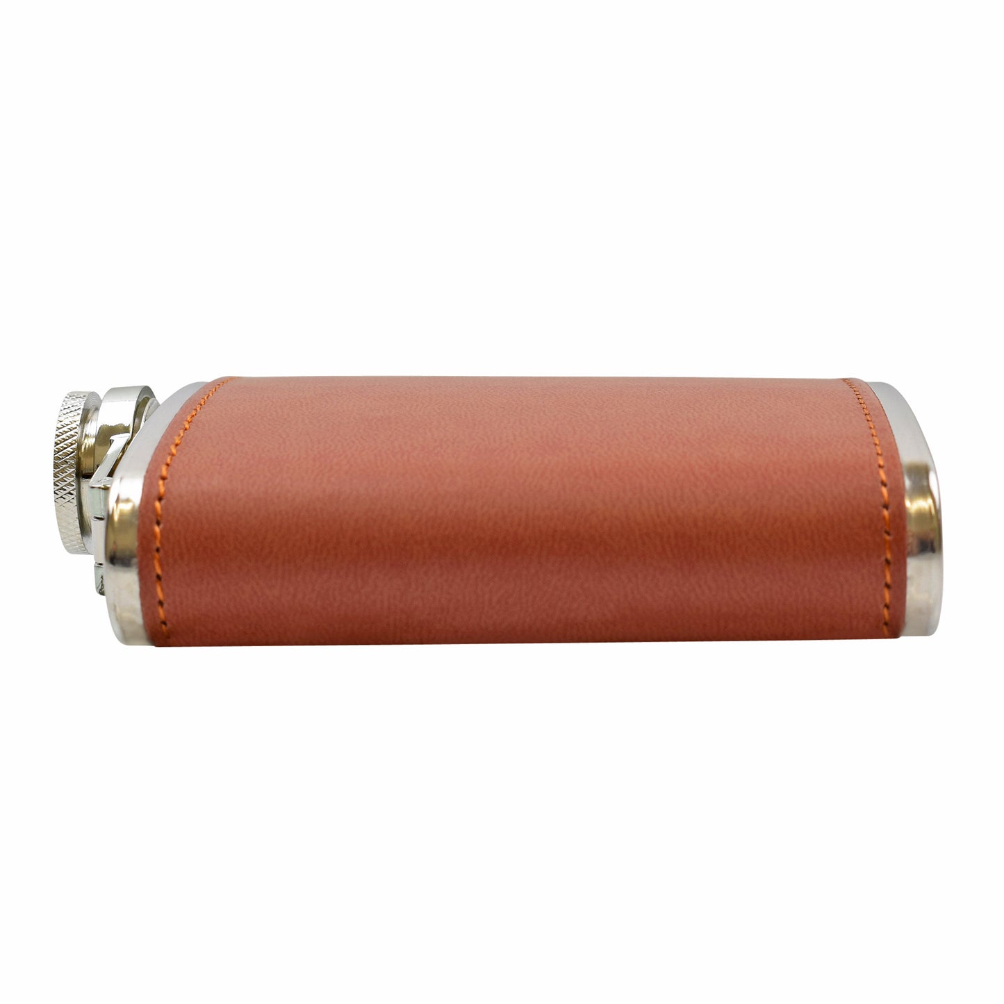 Hip Flask - PU Leather - Tan- 5.42 oz