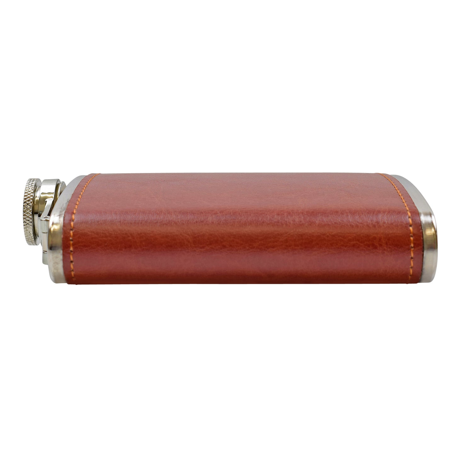 Hip Flask - PU Leather - Russet Red- 6.76 oz