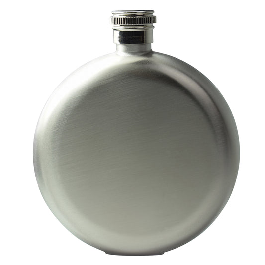 Round Hip Flask - Stainless Steel - Steel - 4.80 oz