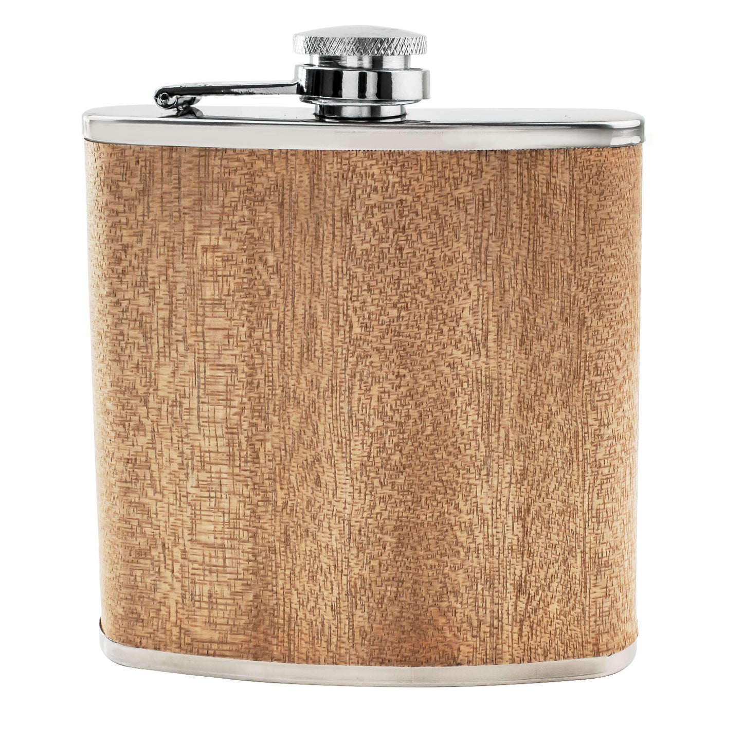 Hip Flask - Wood - Light Wood- 5.42 oz