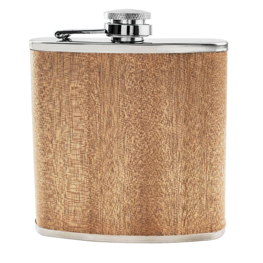 Hip Flask - Wood - Light Wood- 5.42 oz