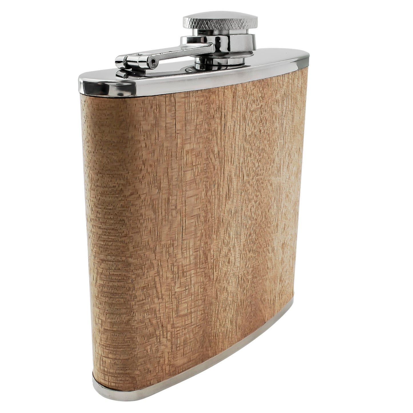 Hip Flask - Wood - Light Wood- 5.42 oz