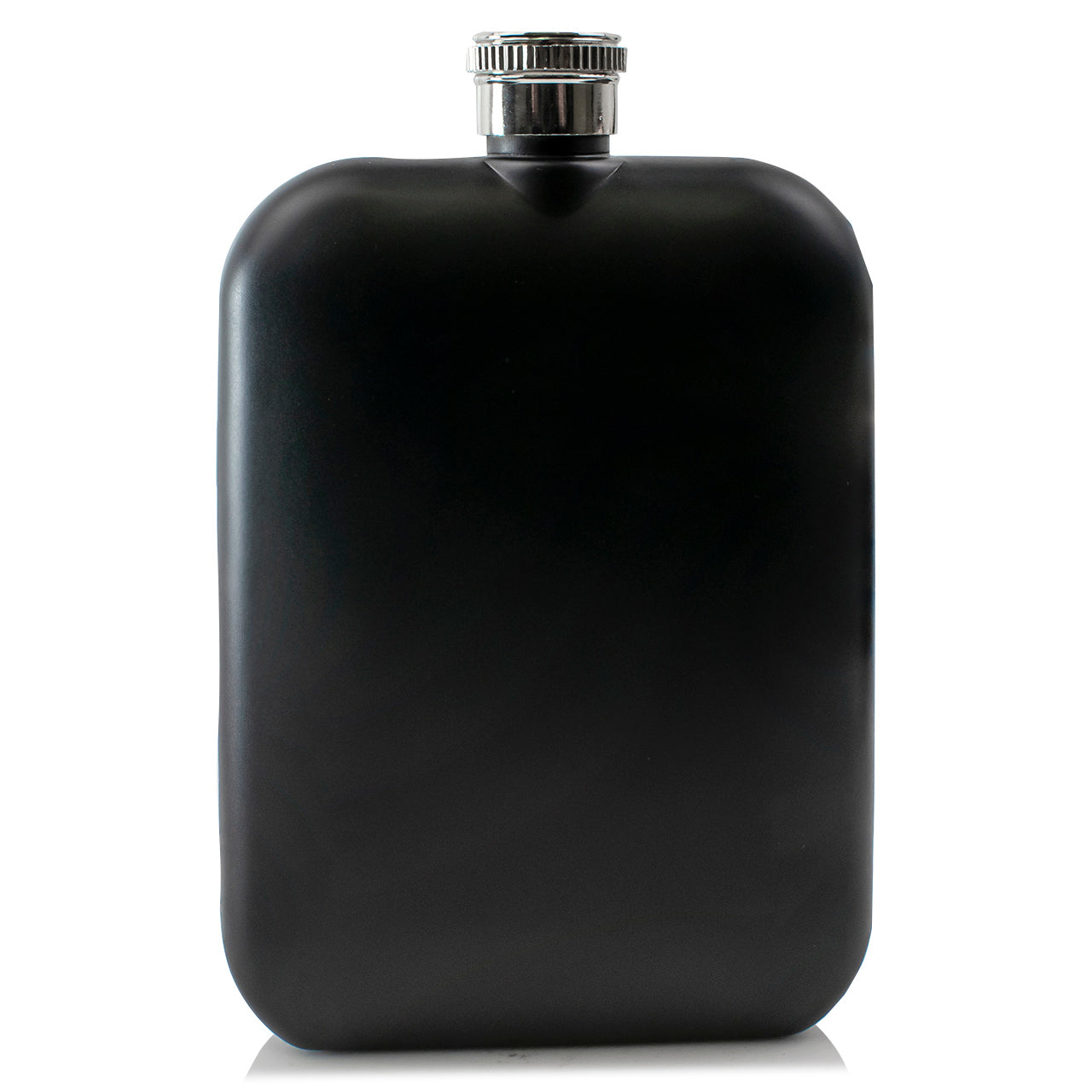 Hip Flask - Cushion - Stainless Steel - Matt Black- 5.42 oz