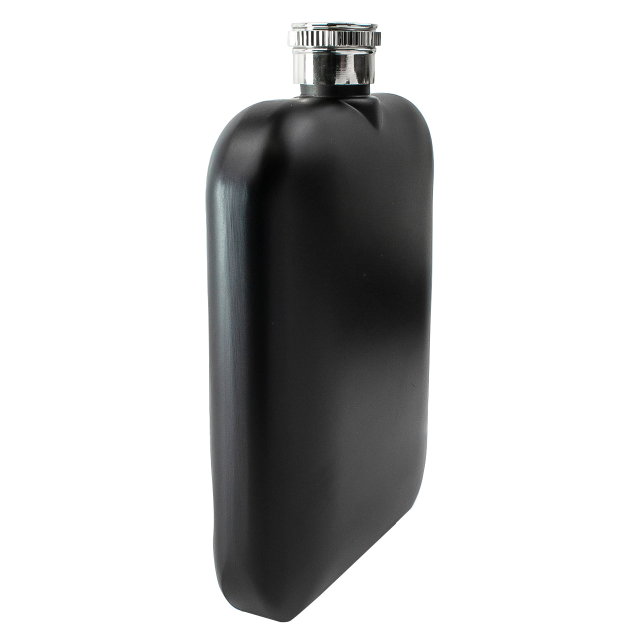 Hip Flask - Cushion - Stainless Steel - Matt Black- 5.42 oz