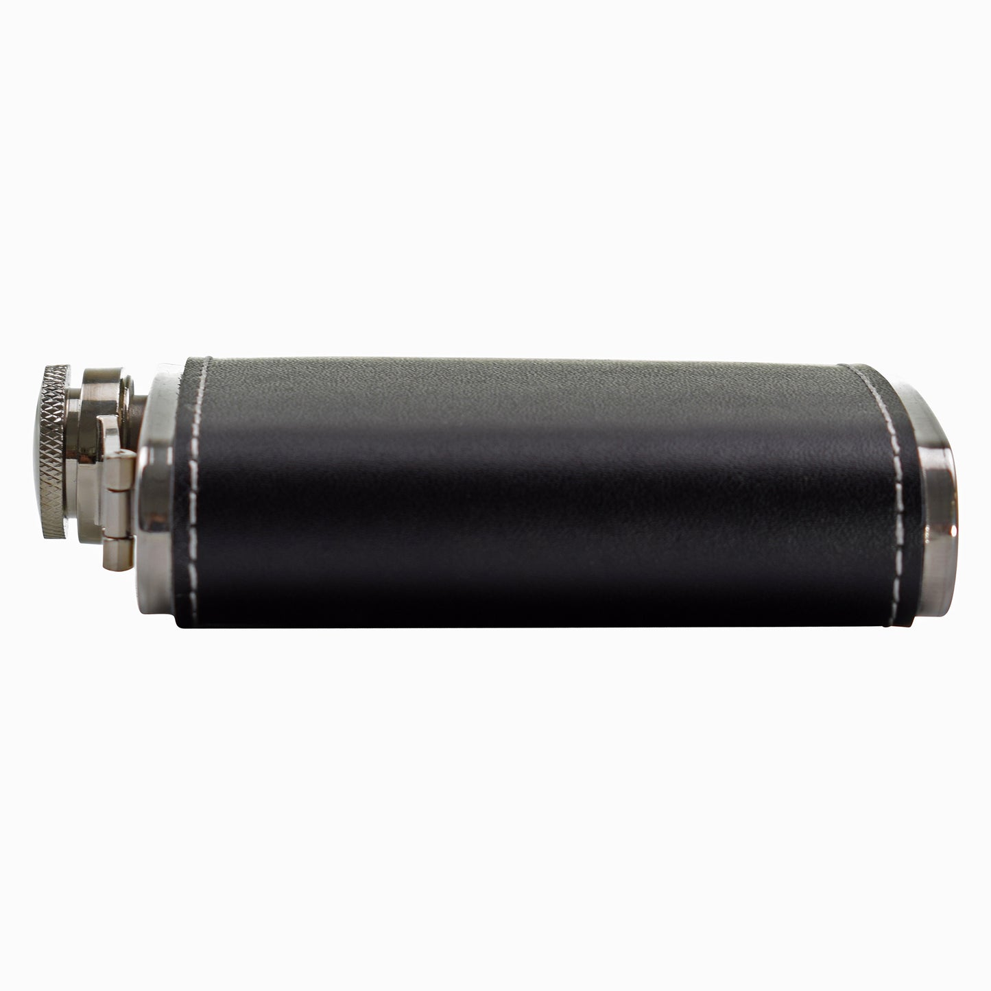 Hip Flask - Real Leather - Black- 5.42 oz