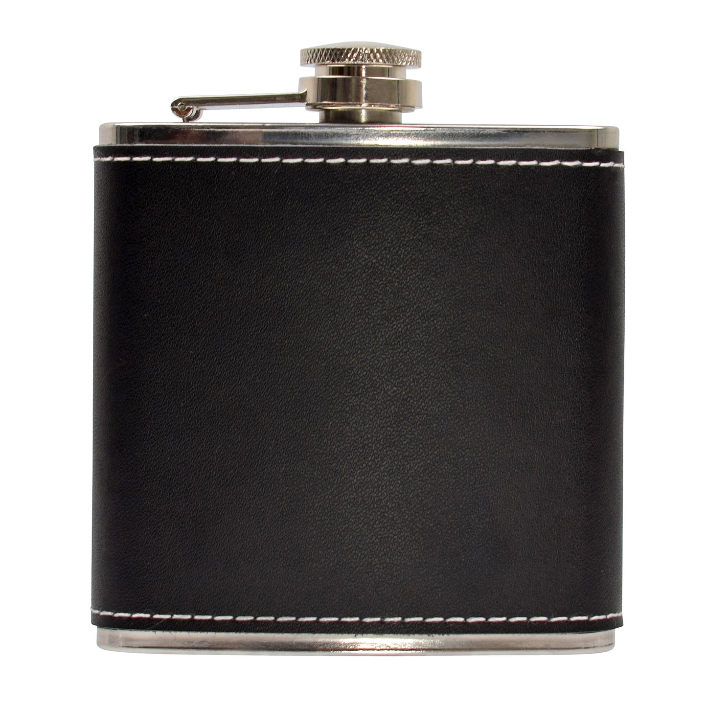 Hip Flask - Real Leather - Black- 5.42 oz