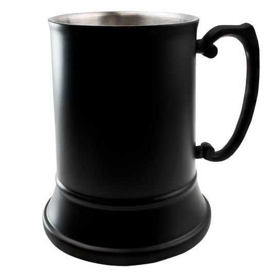 Tankard - Stainless Steel - Black - 16.2 oz