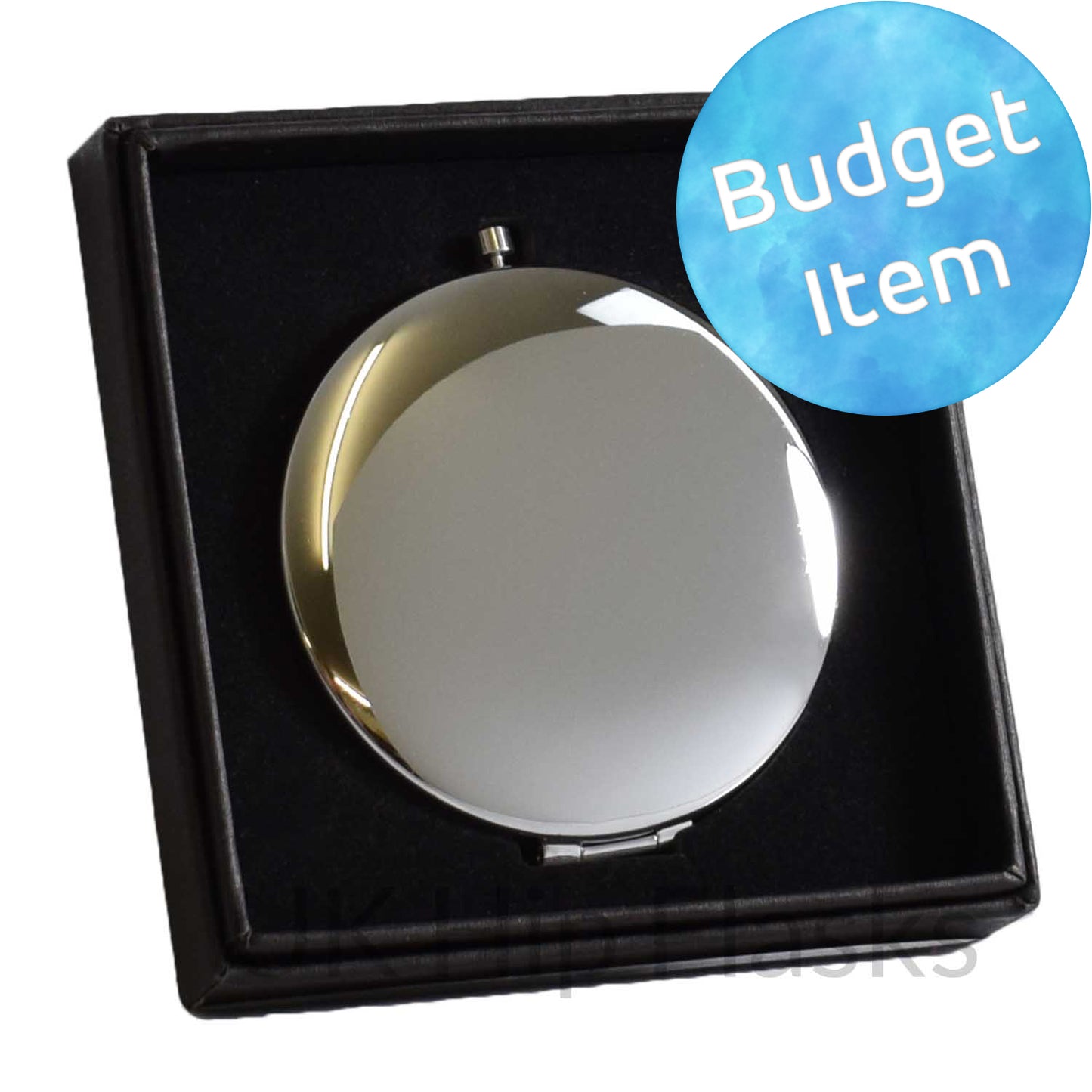 Budget - Compact Mirror in Gift Box - Silver