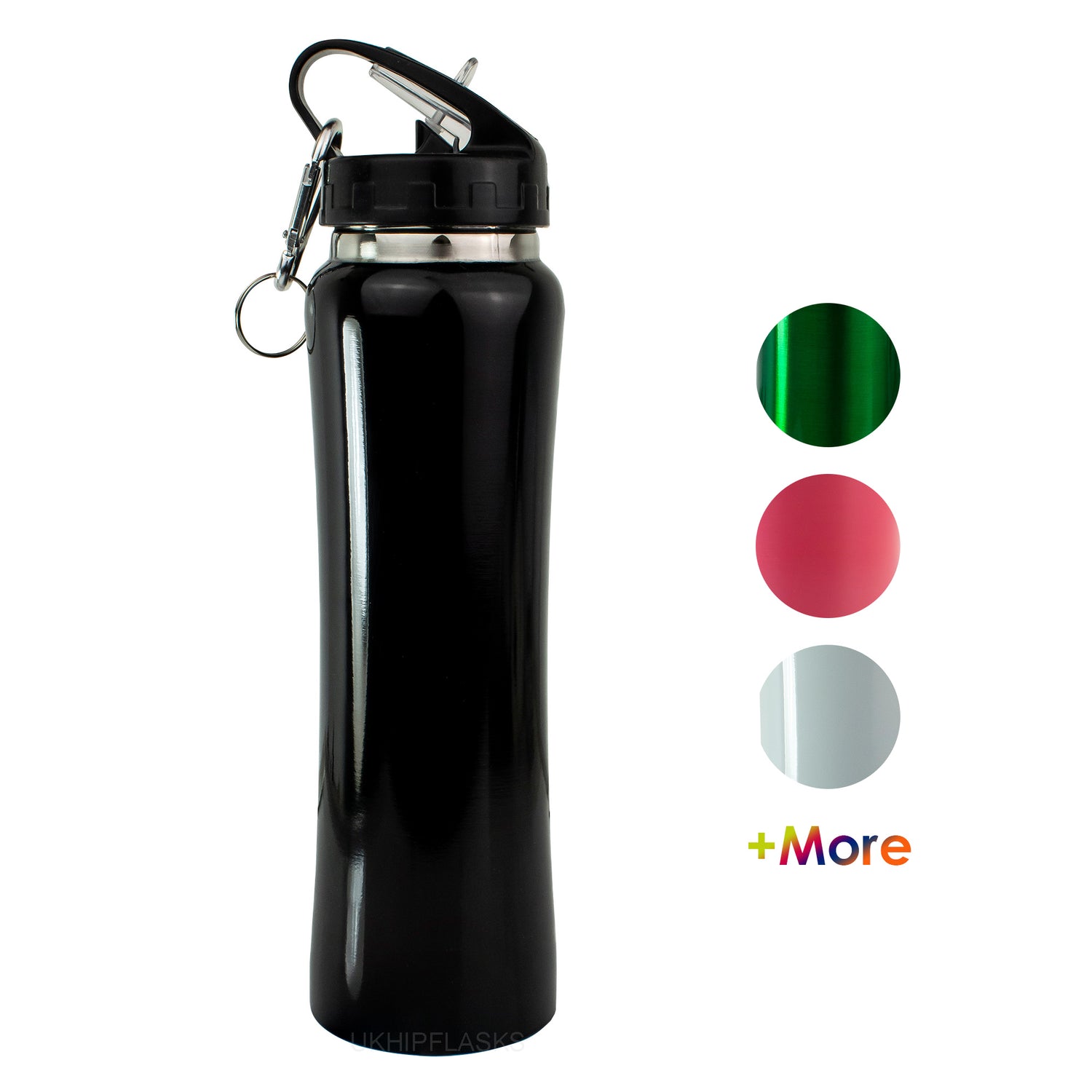 Shiny Black Wholesale Sports Bottle