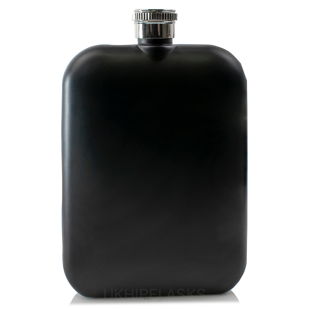 6oz Cushion Matt Hip Flask - Black