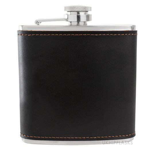 Leather 6oz Flask Dark Brown
